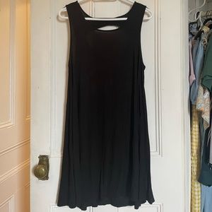 Black Shift Dress with Back Cut Out